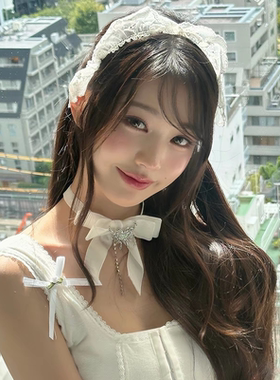张元英同款蕾丝发带法式仙气温柔发箍一体系带飘带绑发发饰头饰女
