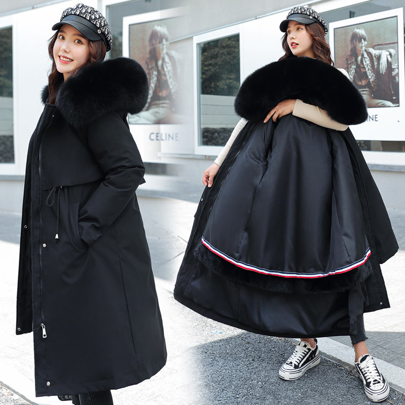 加绒派克服女长款过膝2020新款棉服 歌韵谷棉衣/棉服