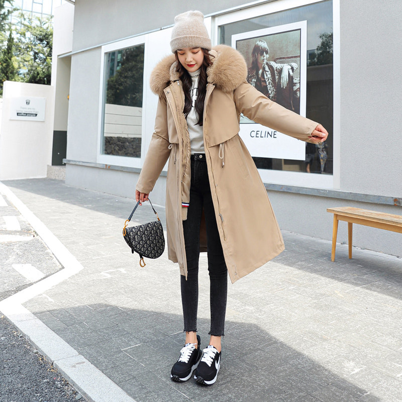 加绒派克服女长款过膝2020新款棉服 歌韵谷棉衣/棉服