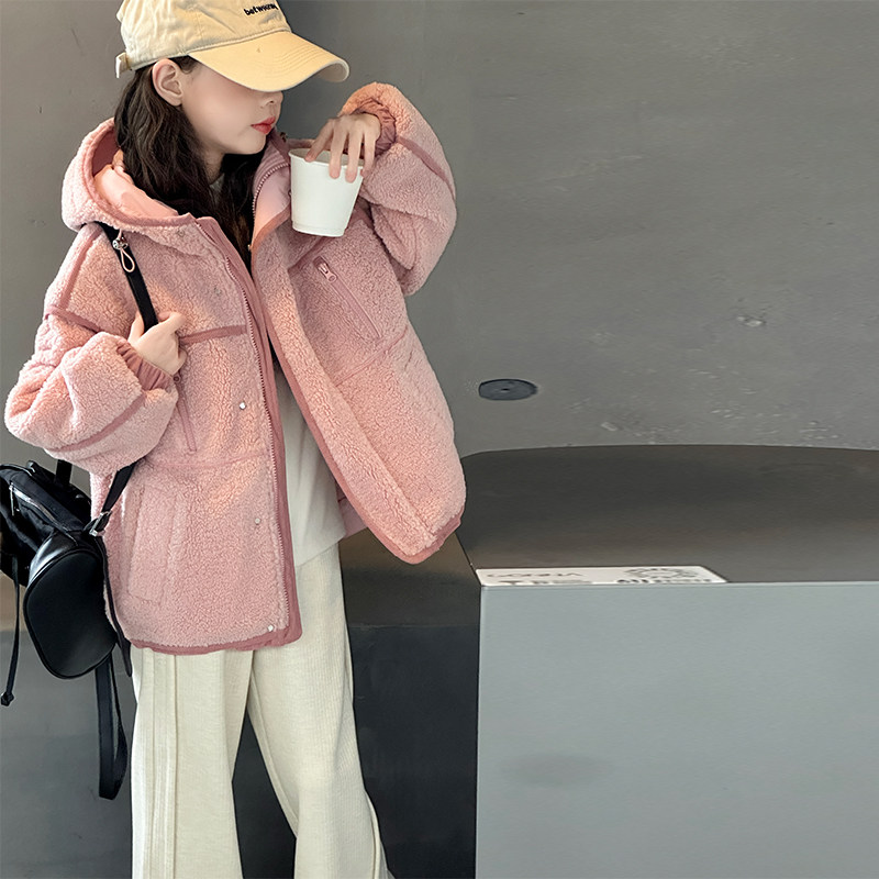 女童外套秋冬款2025新款儿童冬装羊羔绒上衣女大童夹棉加厚毛毛衣,淘宝优惠券,粉丝福利购,淘宝优惠卷