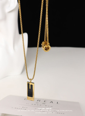 卡梵佩钛钢毛衣链项链高级感配饰