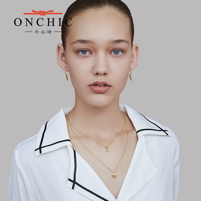onchic18k金小众纯银女ins锁骨链 onchic项链