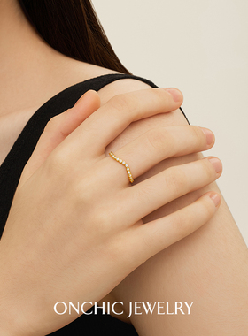 onchic戒指女小众设计高级感素圈