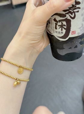 两世欢莲蓬手串转运珠小福牌手链