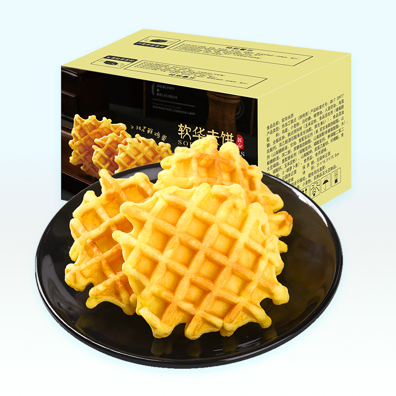 【爆款推荐】【虾选】华夫饼400g整箱早餐面包充饥夜宵点心速食懒人零食小吃 