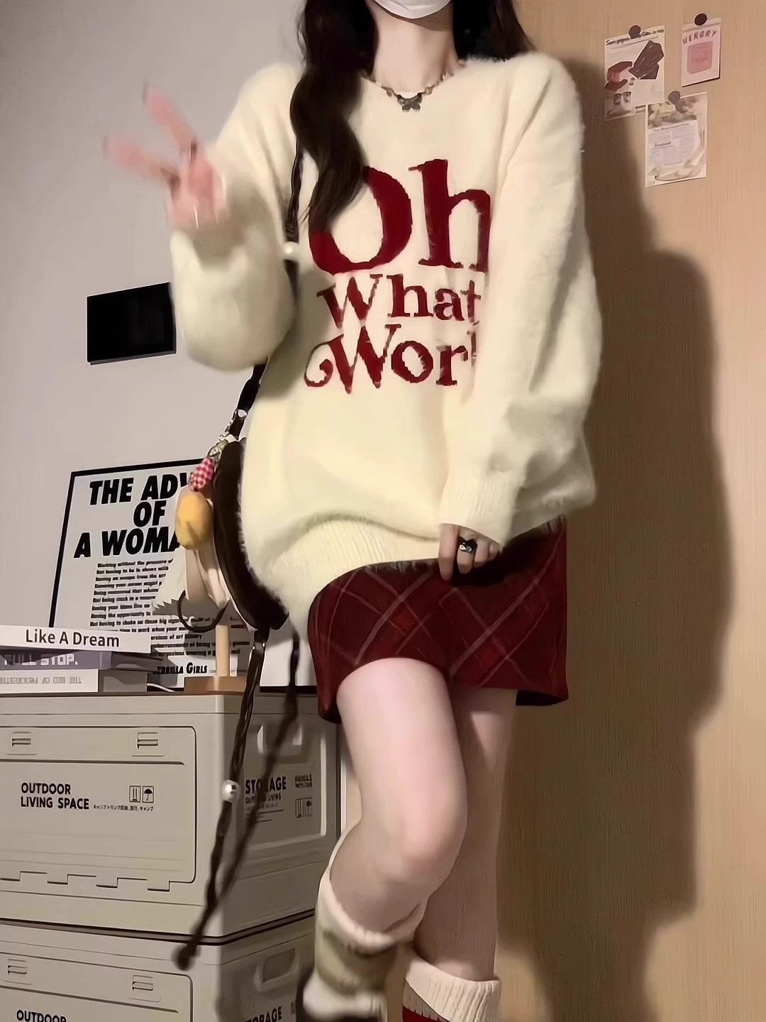 大码300斤美式复古软糯毛衣女秋冬胖mm慵懒风宽松水貂绒针织上衣