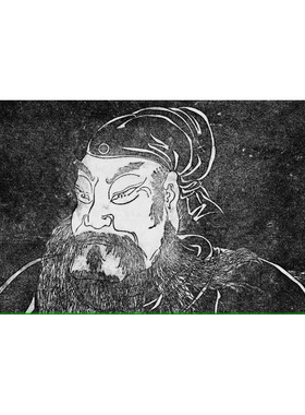 明人绘 关羽像真迹拓片精准复制武财神关公像关老爷 可装裱卷挂画
