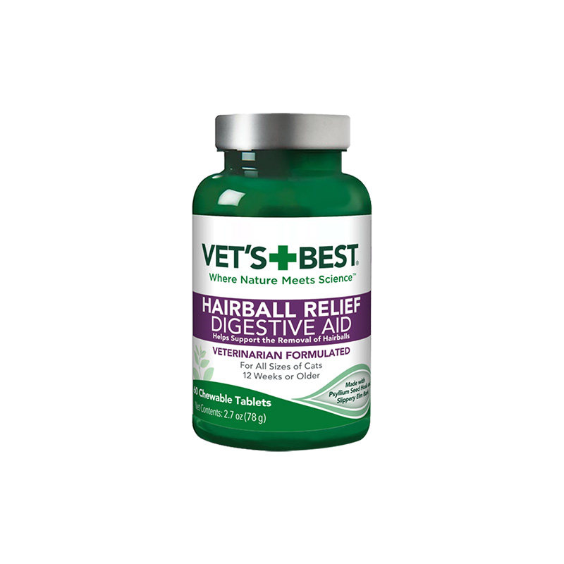 VETS BEST美国绿十字猫草片猫咪专用排毛球化毛猫草片官方正品