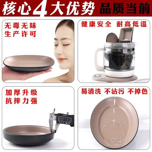 密胺日式圆形自助餐盘塑料盘子西餐厅深盘菜盘创意复古盖浇饭圆盘 - 图2