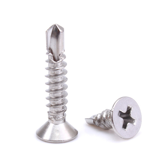 Cross countersunk galvanized self-tapping nail drilling screw