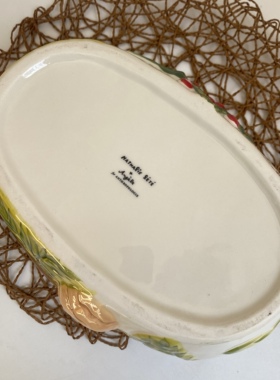 美单尾货 火裂瑕疵 陶瓷重工浮雕收纳罐手绘釉下彩零食罐桌面花插
