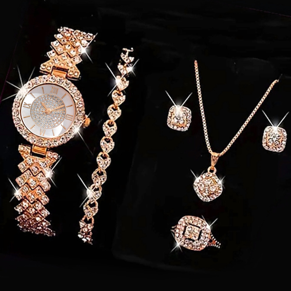 2023 women diamond wrist watch tops ladies quartz watches - 图1