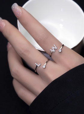 S925纯银姓氏字母戒指