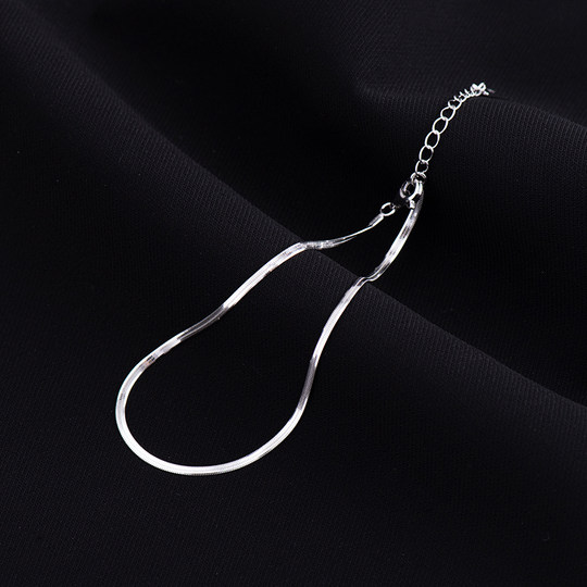 S925 Sterling Silver Snake Bone Chain Women's Ankle Chain