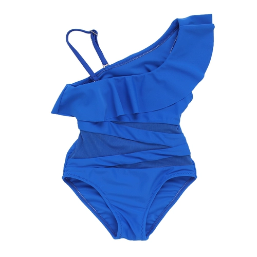 Детский пляжный брендовый купальник для плавания, популярно в интернете, открытые плечи, 8 лет