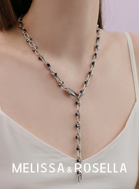 宝石铜镀K金女可叠戴项链锁骨链