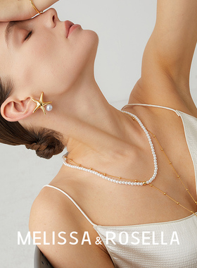 melissa&rosella时尚珍珠毛衣链