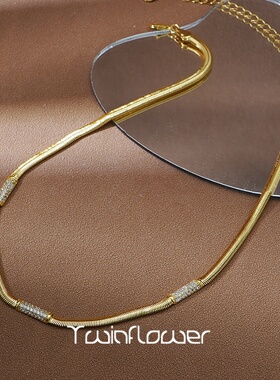 法式轻奢老钱风锁骨链