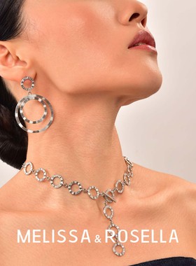 环语鎏金项链时尚小众气质锁骨链