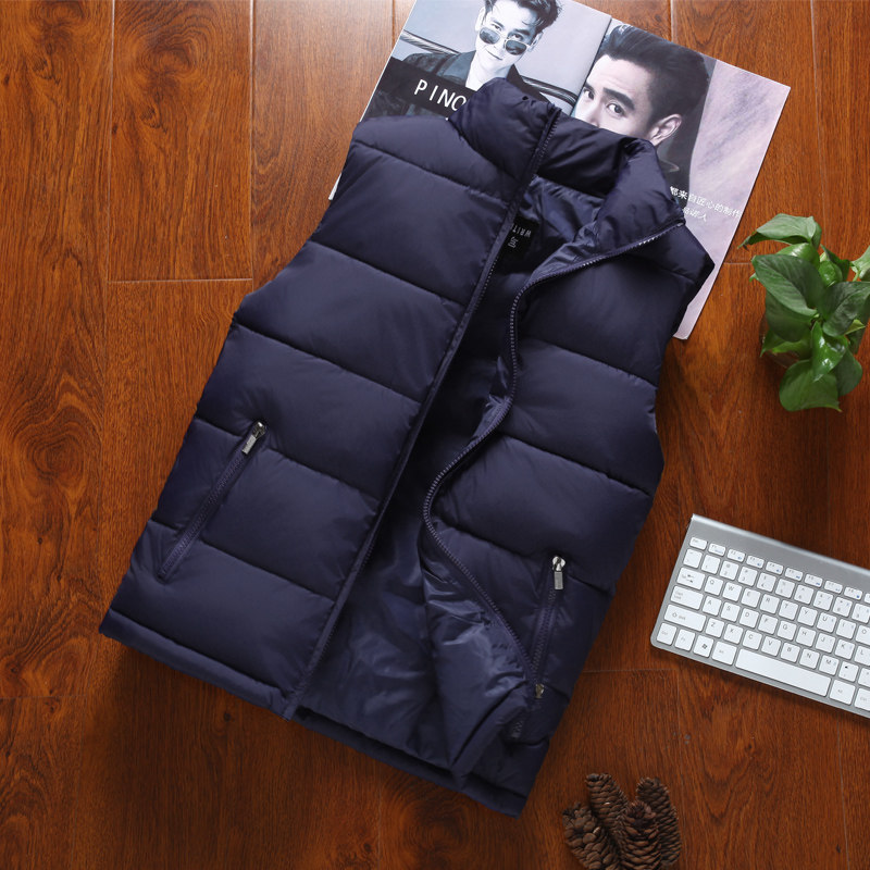 羽绒棉男士秋冬季潮流立领修身马甲 写客背心/马甲
