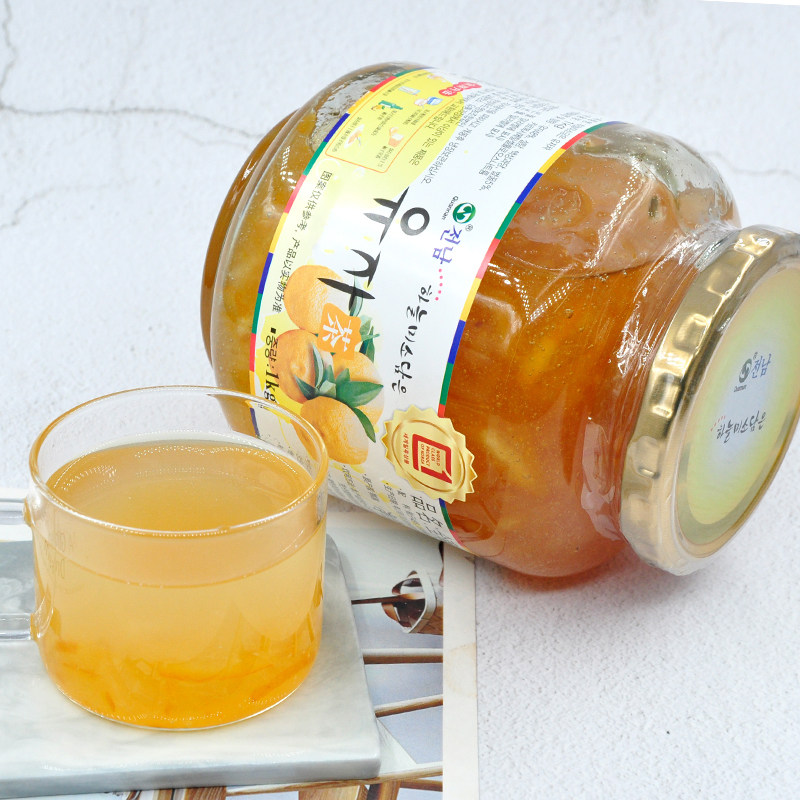 全南柚子茶柠檬韩国进口柚子果酱 quannan食品蜂蜜果味茶