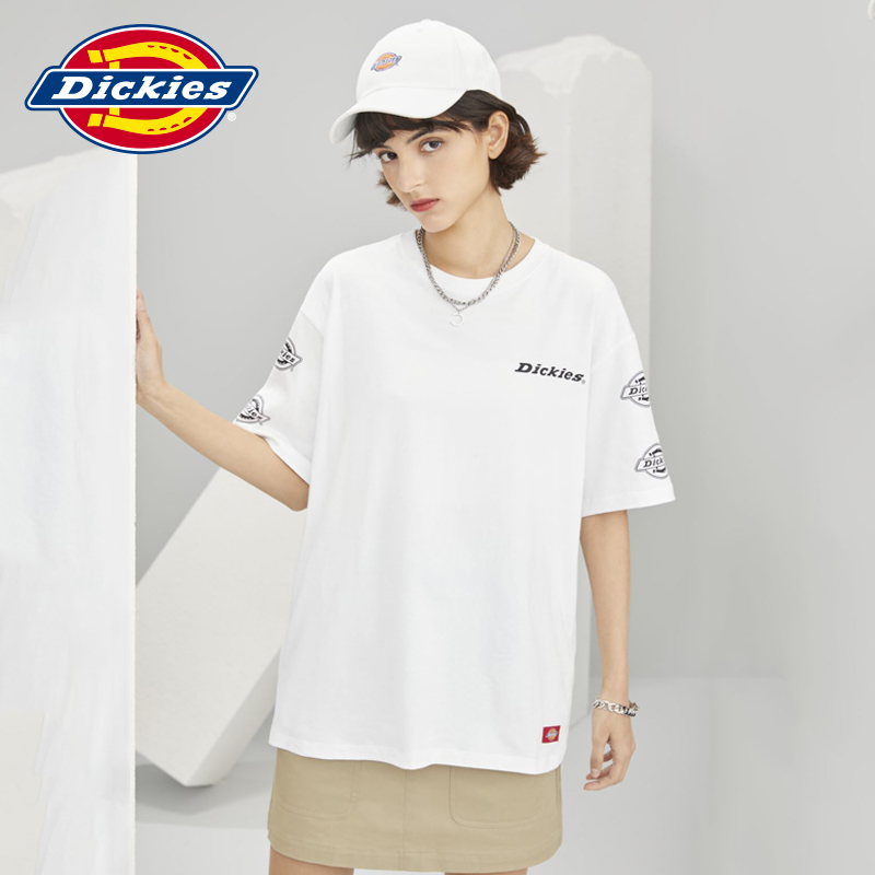 Dickies短袖T恤男袖部潮牌印花情侣装24夏季新款简约上衣女10360-图3