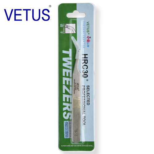 VETUS 不锈钢高精密镊子TS-15（116mm）防磁防酸碱镊子 钟表维修 - 图3