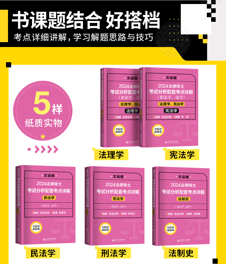 【官方正版】2024法律硕士联考考试分析配套考点详解戴寰宇民法孙自立刑法王振霞法制史李彬法理宪法学文运法硕非法学和法学24-图0