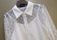 French niche hollow hook pattern lace shirt