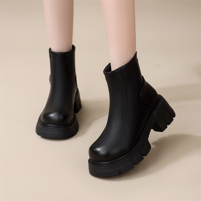 厚底切尔西马丁靴女款春秋靴子女2025新款爆款秋冬季女鞋加绒短靴,淘宝优惠券,粉丝福利购,淘宝优惠卷