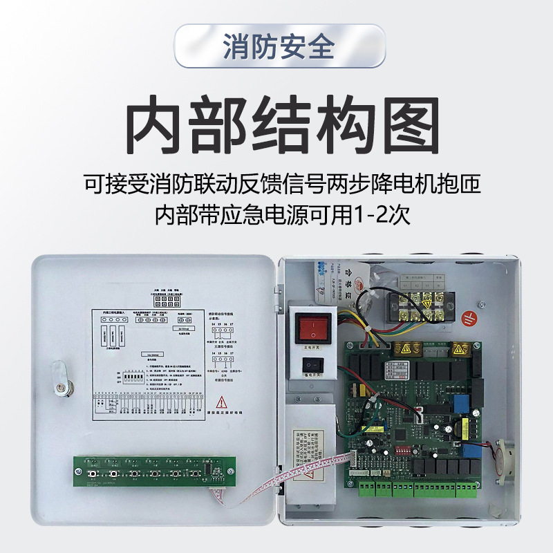 铁管家防火电动卷帘卷闸门车库门控制器安全防火速放控制自动保护 - 图2