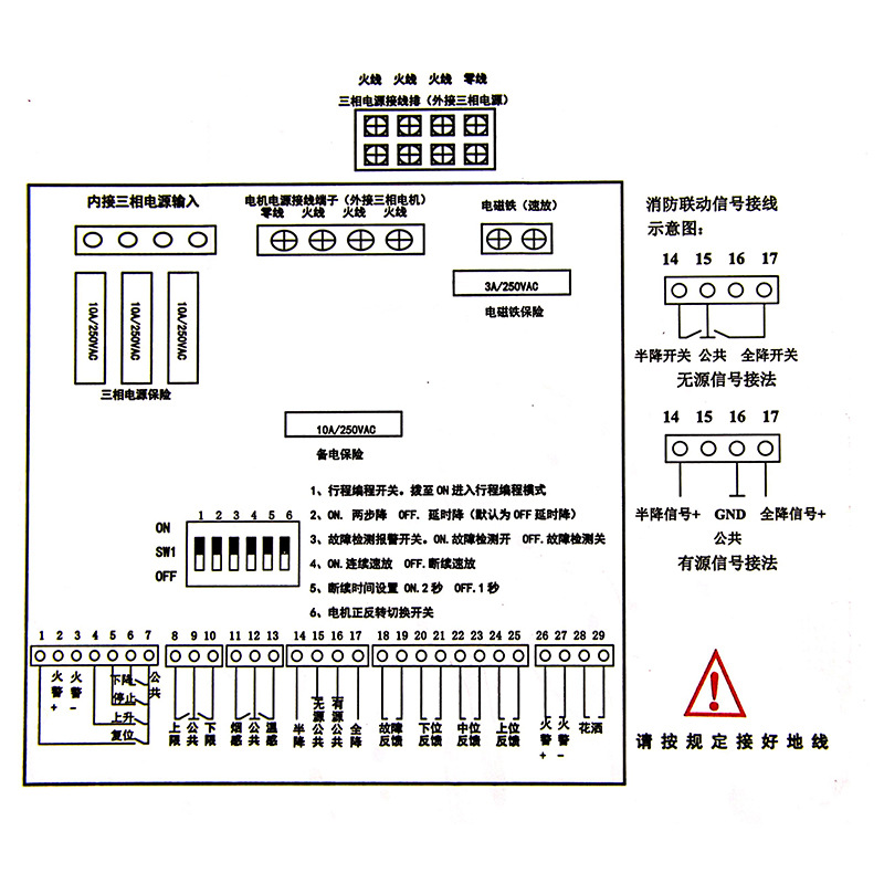 铁管家防火电动卷帘卷闸门车库门控制器安全防火速放控制自动保护 - 图0