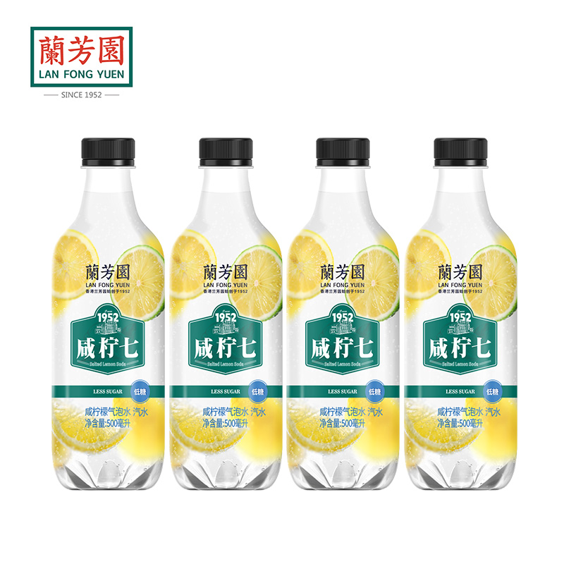 【天猫U先】兰芳园咸柠七气泡水500ml*4瓶低糖0脂饮料-图3