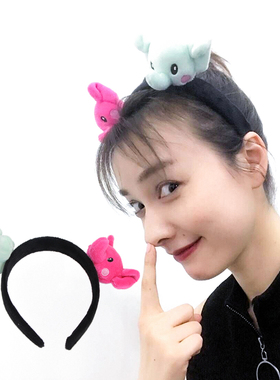 迪丽热巴同款白色头饰猫耳朵发箍
