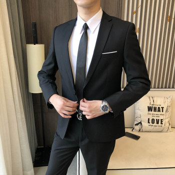 Sabawi suit men's Korean version slim fit groomsmen wedding formal casual professional small suit jacket