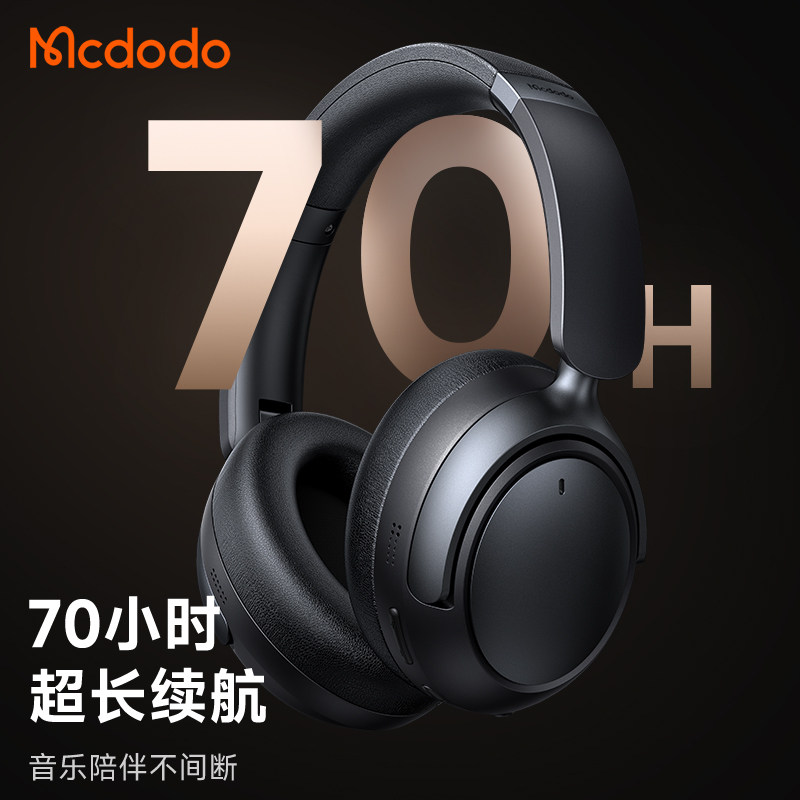 Mcdodo麦多多T01头戴式无线蓝牙耳机anc主动降噪5.3超长续航包耳,淘宝优惠券,粉丝福利购,淘宝优惠卷