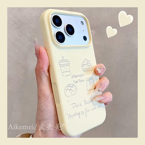 真液态硅胶适用苹果17promax手机壳小清新下午茶甜品iPhone16promax软糯肤感15/14pro纯色13情侣12pro男女款 - 图2