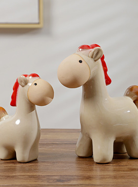 现代简约可爱生肖马家居饰品北欧