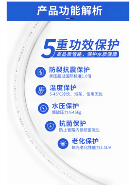 家用净水器2分管20米水管PE配件