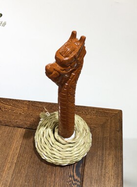 道士龙头法绳法鞭手工实木麻绳
