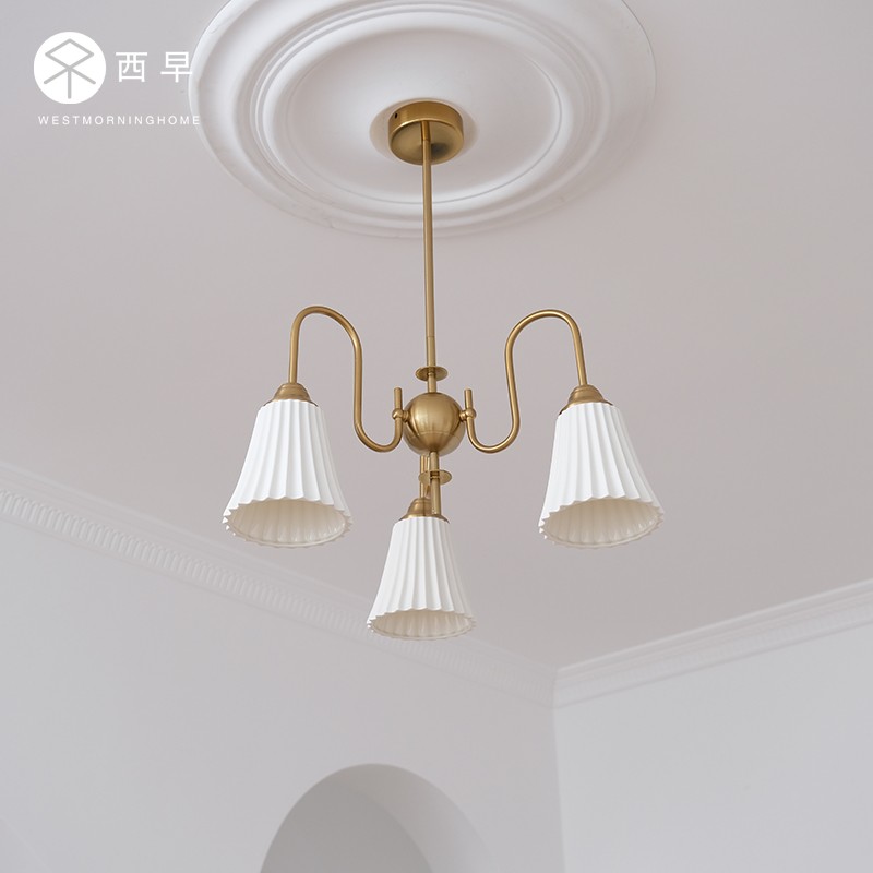 西早 artdeco中古现代简约陶瓷卧室吊灯 美式法式洋房客厅餐厅灯,淘宝优惠券,粉丝福利购,淘宝优惠卷