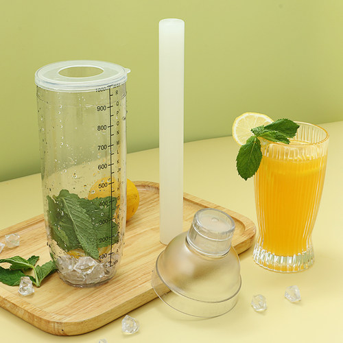 柠檬锤压汁棒碎冰锤捣汁棒pp暴打水果茶雪克杯手打柠檬茶工具套装 - 图1
