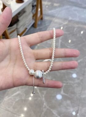 2025拉丝项链吊坠Y链女ins高级感轻奢气质锁骨链网红爆款