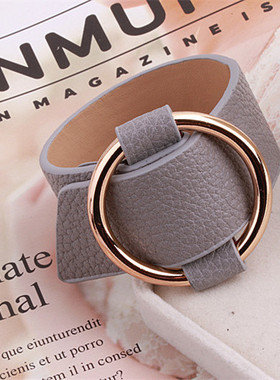 小众经典款遮伤疤大气皮质手环