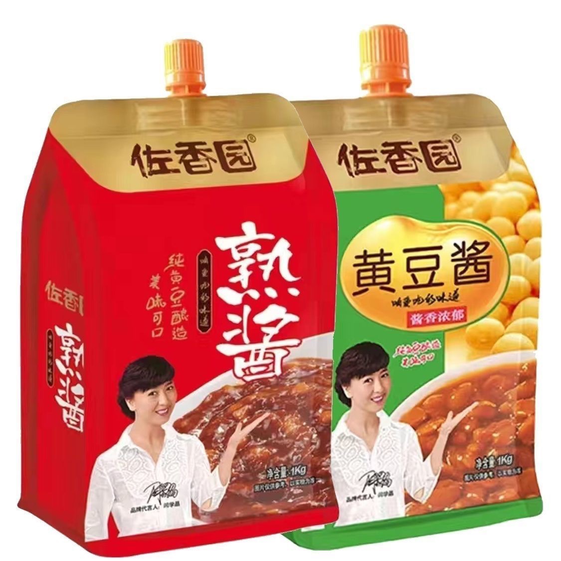 正品佐香园熟酱1KG(2斤装)闫学晶代言黄豆酱袋装东北大酱农家酱 - 图3