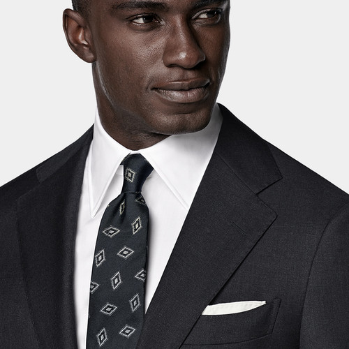 SUITSUPPLY深灰色羊毛西服合体商务男士西装上衣外套 - 图0