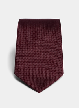 Suitsupply酒红色男士领带