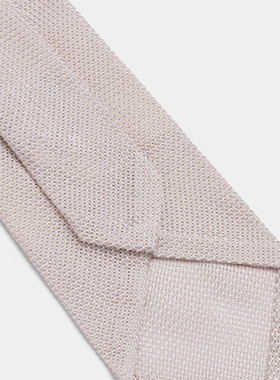 Suitsupply白色丝绸男士针织领带