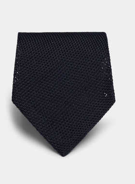 Suitsupply藏青色桑蚕丝领带