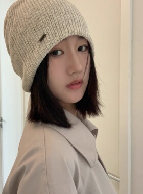 格格巫双层莱赛尔毛线冷帽